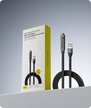 240W FAST CHARGING FOLDABLE USB-C CABLE WITH ADJUSTABLE STAND (TYPE-C & USB-A)